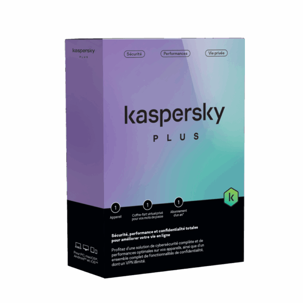 Kaspersky Plus – 1 Poste – 1 An